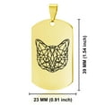 thumbnail image 2 of Stainless Steel Geometric Polygon Cat Animal Dog Tag Pendant Necklace, 2 of 3