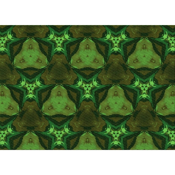 Ahgly Company Machine Washable Indoor Rectangle Transitional Dark Lime Green Area Rugs, 8' x 10'