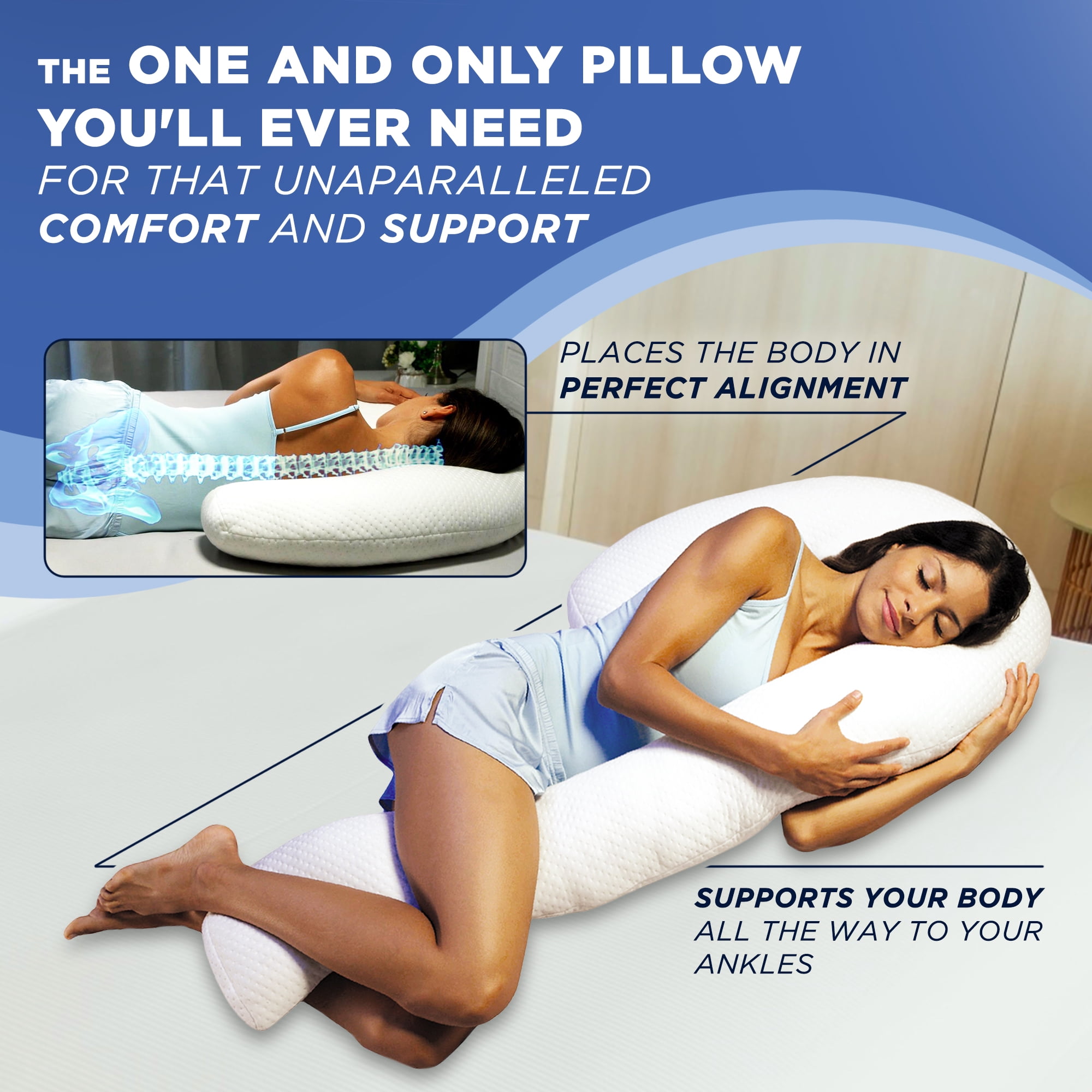  Contour Swan Body Pillow w/Pillowcase & Mesh Laundry Bag - As  Seen on TV : Home & Kitchen