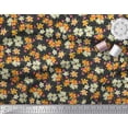 thumbnail image 3 of Soimoi Moss Georgette Fabric Leaves & Flower Floral Print Fabric by The Yard 42 Inch Wide, 3 of 3