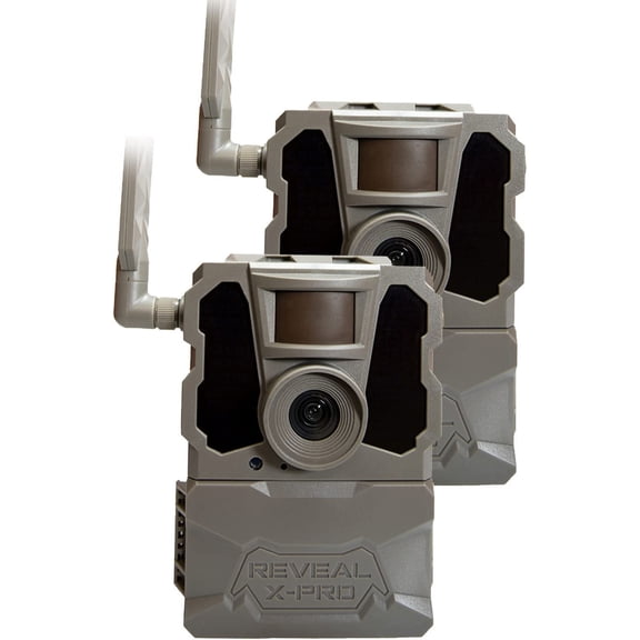TACTACAM Reveal X PRO Cellular Trail Camera , Verizon and AT&T , NO Glow , Integrated GPS Tracking , Built in LCD Screen , HD Photo and HD Video 2 PK