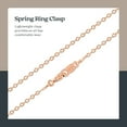 thumbnail image 7 of KEZEF Creations Cable Chain Necklace Sterling Silver Italian 1.3mm Rose Gold Plated Nickel Free 28 inch, 7 of 7
