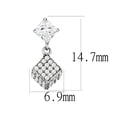 thumbnail image 2 of No Plating Stainless Steel Earrings with AAA Grade CZ in Clear for Women Clear Stone Color Style DA332, 2 of 3