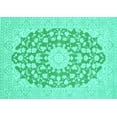 thumbnail image 1 of Ahgly Company Machine Washable Indoor Rectangle Medallion Turquoise Blue Traditional Area Rugs, 5' x 8', 1 of 4