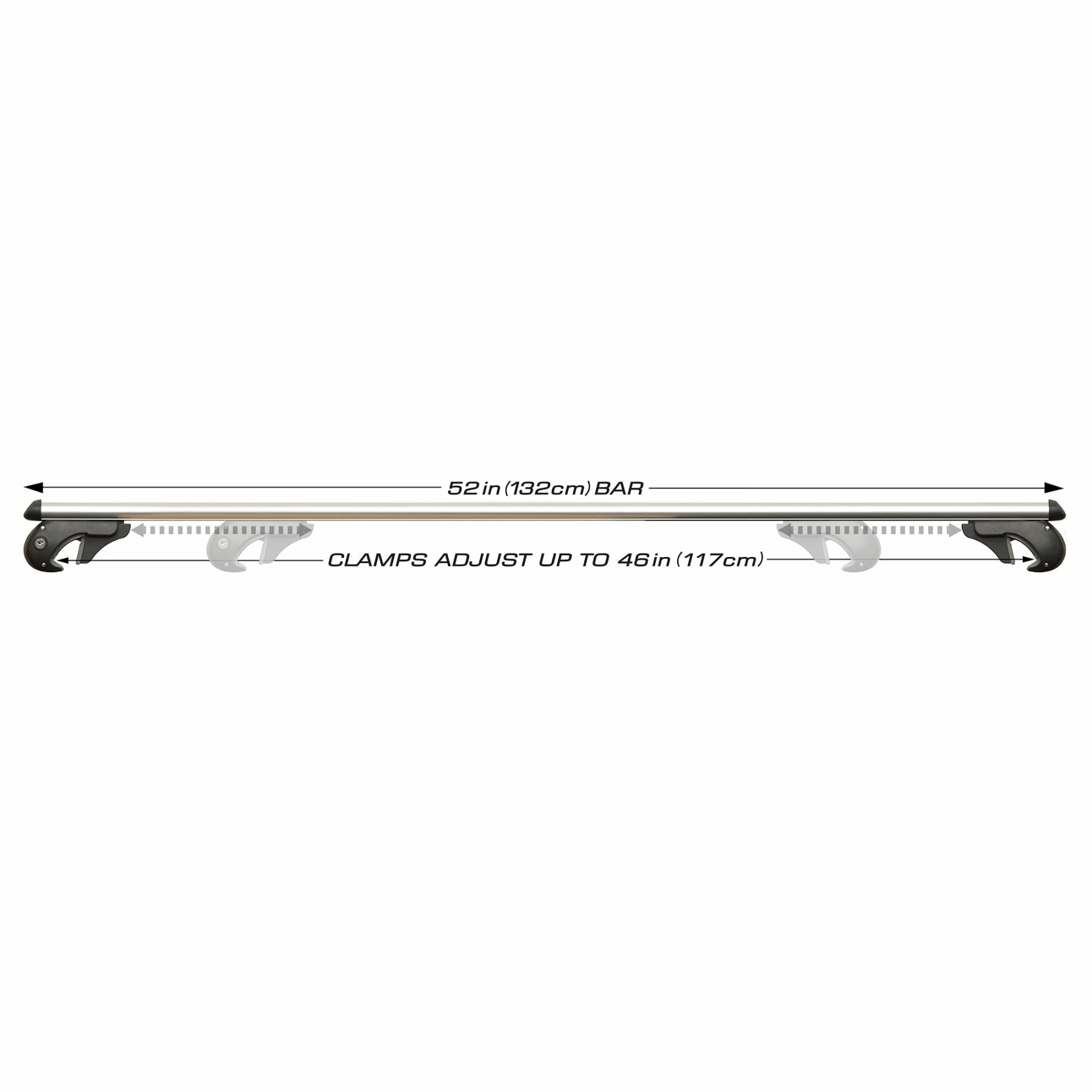CargoLoc 32541 Aluminum 52 Inch Outdoor Rooftop Cargo Rack Cross Bars 2 Piece Walmart