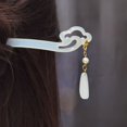 thumbnail image 1 of Horquilla de pelo antigua con placa de ácido acético, accesorio para el cabello moderno para uso diario, Hanfu, Cheongsam, accesorios para la cabeza con forma de bola, 1 of 5