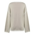 thumbnail image 7 of Womens Casual Fall Loose Sweaters Scoop Neck Long Sleeve Color Block Fashion Cozy Sweaters Tops Lightweight Pullover Womens Clothes, 7 of 7