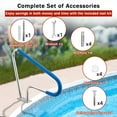 thumbnail image 7 of Pool Handrail,Pool Handle,304 Stainless Steel Rated 375LBS Load Capacity,In Ground Pool Handrail with Nylon Blue Grip Cover for Home Inground Swimming Pool Water Park,Quick Mount, 7 of 7