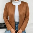 thumbnail image 4 of Ltctricy Womens Fall Fashion Jackets Slim Zip up Long Sleeve Cropped Coats Casual Trendy Soild Color Outerwear, 4 of 7