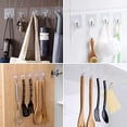 thumbnail image 3 of 20PCS Transparent Adhesive Hooks, Kitchen Wall Hook with Stainless Hooks Utility Bath Towel Ceiling Hooks, 3 of 5