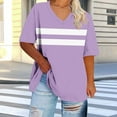 thumbnail image 2 of Womens Summer Clothes,Summer Shirts for Women,Oversized-Neck Short Sleeved Solid Summer Base Shirt Sports T-Shirt,T-Shirts for Women, 2 of 5