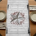 thumbnail image 5 of Table Runners 90 Inches Long Dress Scarves, Texas Star Retro Farmhouse Coffee/Dining/Kitchen Table Runner for Living Room, Vintage White Wooden Berry 13x90 Inch, 5 of 9