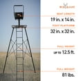thumbnail image 3 of Big Game The Defender 12.5 Ft Tripod Stand, Deer Hunting Ladder w/ Rotating Seat, 3 of 7