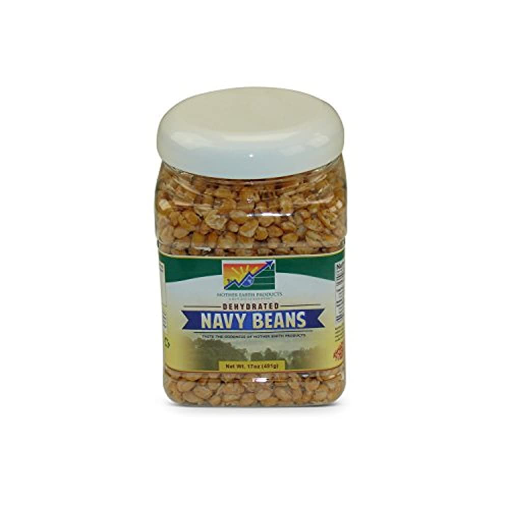 Mother Earth Products Dehydrated Fast Cooking Navy Beans, quart Jar