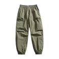 thumbnail image 2 of asjyhkr Pants for Men Drawstring With Pocket Elastic Waist Loose Fitted Hiking Running Athletic Joggers, 2 of 9
