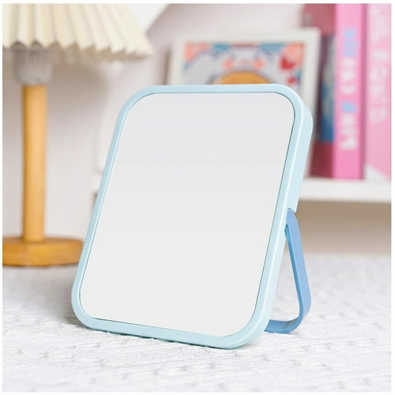 Desk Mirror, 6.7 Inch Vanity Mirror, Makeup Mirror with 1-Hanging Port, 1 Travel Makeup Mirror with U-Shaped Bracket for Makeup Desk ＆ Dressing Room (Green)