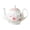 Floral-3, variant on 27oz Floral Porcelain Teapot, Classic Ceramic Teapot for Loose Leaf Tea & Tea Bags, Elegant Small Teapot with Rose Pattern, Dishwasher Safe