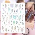 thumbnail image 5 of ELF Butterfly Nail Art Stickers Laser Butterflies Decals Stickers 3D Self-Adhesive Nail Sticker Holographic Butterfly Nail Supplies, 5 of 8