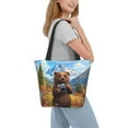 thumbnail image 2 of Xecao Snowy Mountain Photography Bear for Tote Bag for Women -Tote Shoulder Bag with A Little Pocket Inside, Perfect for Travel and Work., 2 of 6