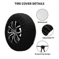 thumbnail image 2 of Salouo Lake Forest Dinosaur A Print Spare Tire Cover 14-17 inch Spare Tire Protector Universal Tough Tire Wheel Cover for Trailer SUV and Truck-14 inch, 2 of 6