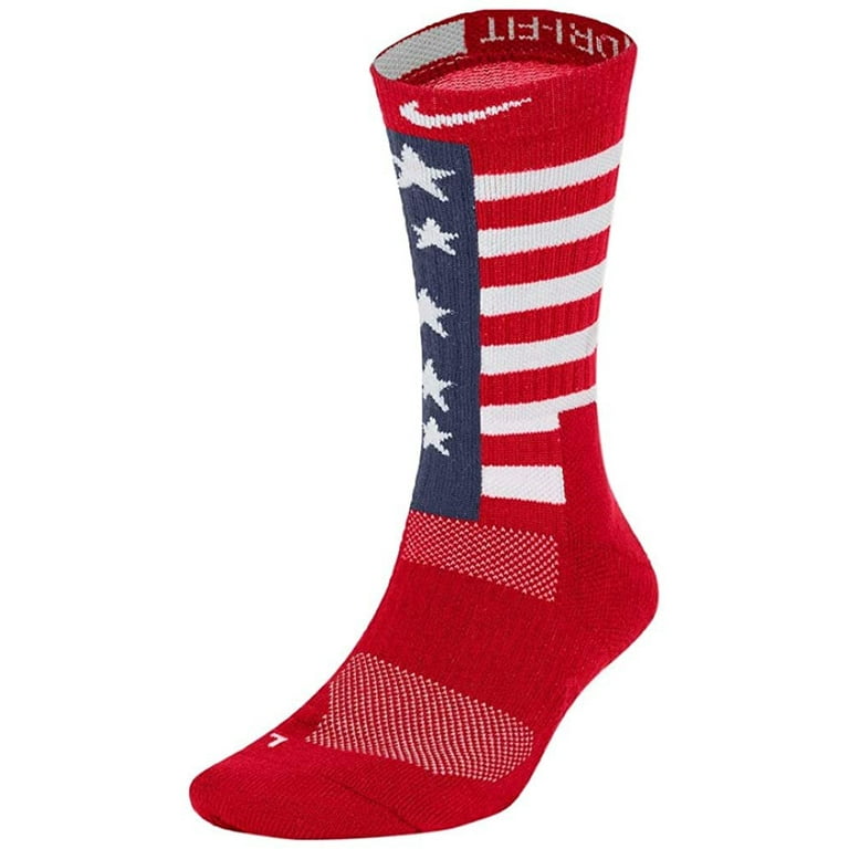 Nike Elite Energy RWB Crew Socks University Red/Midnight Navy/White (LG  (Men's Shoe 8-12, Women's Shoe 10-13))