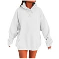 thumbnail image 3 of JUSLIO Tops for Women Relaxed Fit Hoodies Sweatshirts with Pockets Long Sleeve Sweatshirts White 2XL, 3 of 5