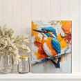 thumbnail image 2 of Qisvanset 12x16 Inch 2D Flat Framed Canvas Art, Namibia Malachite Kingfisher Bird Nature Home Office Wall Art Gift, 2 of 5