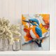thumbnail image 2 of Qisvanset 12x16 Inch 2D Flat Framed Canvas Art, Namibia Malachite Kingfisher Bird Nature Home Office Wall Art Gift, 2 of 5