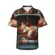 thumbnail image 1 of Balery Cat Asleep Among Flowers Camisas hawaianas de manga corta para hombre, camisas playeras de corte holgado, camisas de vacaciones con botones,XX-Large, 1 of 7