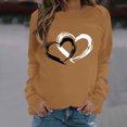 thumbnail image 2 of FAIWAD Women's Long Sleeve Pullover Tops Heart Print Round Neck Tops Spring Loose Plus Size Tunic Tops, 2 of 5