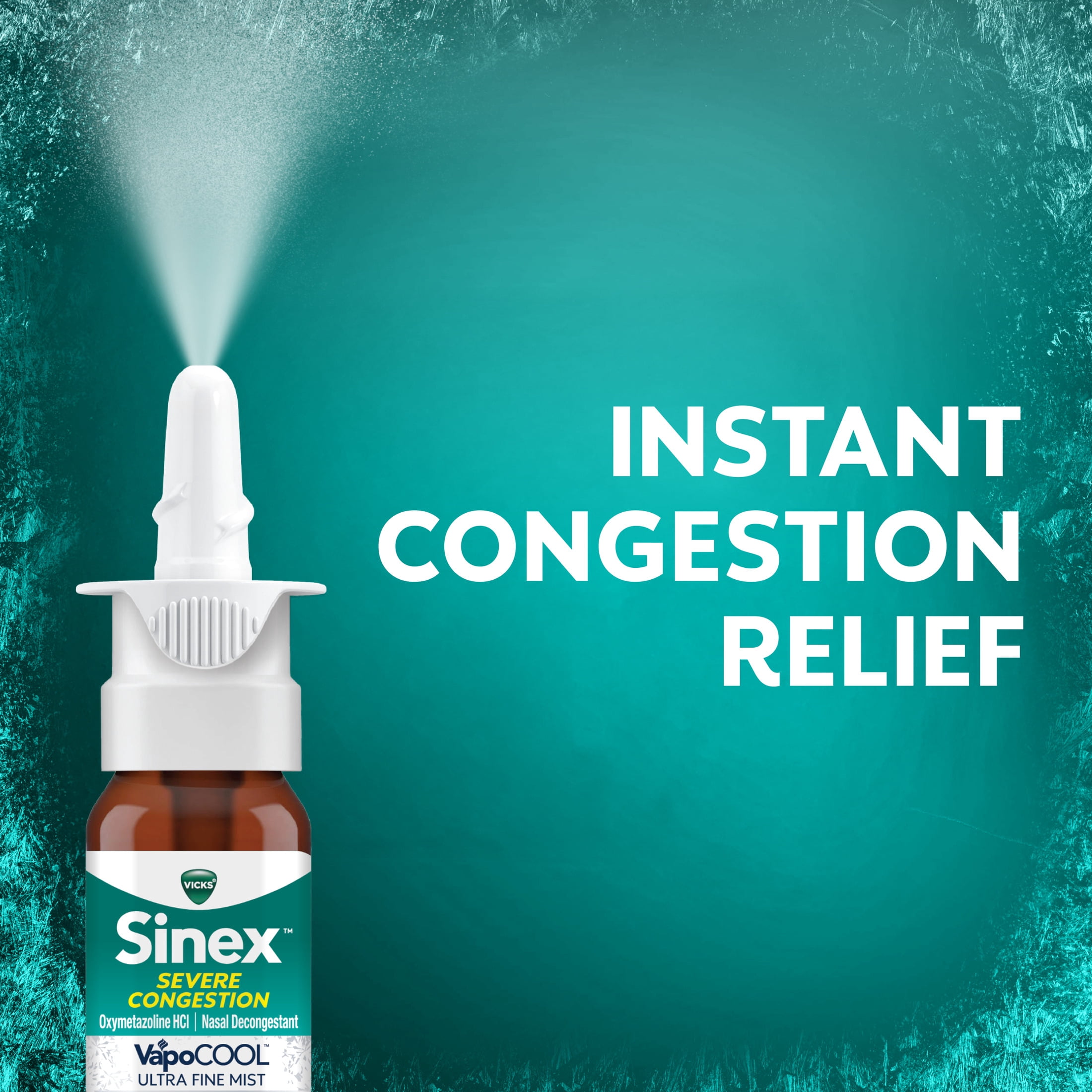 (2 pack) Vicks Sinex SEVERE CONGESTION VapoCOOL Nasal Spray, Sinus Medicine, 0.5 fl oz