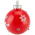 thumbnail image 3 of Northlight LED Lighted "Merry Christmas" Ball Ornament Decoration - 10" - Red, 3 of 4