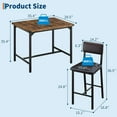 thumbnail image 3 of Huisuilinss Dining Table Set For 4,5-Piece Kitchen Table Set With Counter Height Table & 4 Upholstered Bar Stools,Wood Dining Table Set With Footrest & Corner Protector For Small Space Apartment Pub, 3 of 9