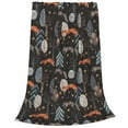 thumbnail image 2 of Honeii Fox In The Forest Print Fleece Blanket - Throw Blanket for Bed, Sofa, Couch, Camping, and Travel , Microplush Ultra Soft Warm Blanket-50"x40", 2 of 7