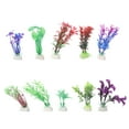 thumbnail image 3 of TAILTOSS 10Pcs Fish Tank Decoration Assorted Color Plastic Plants 3.15-4.93In, 3 of 8