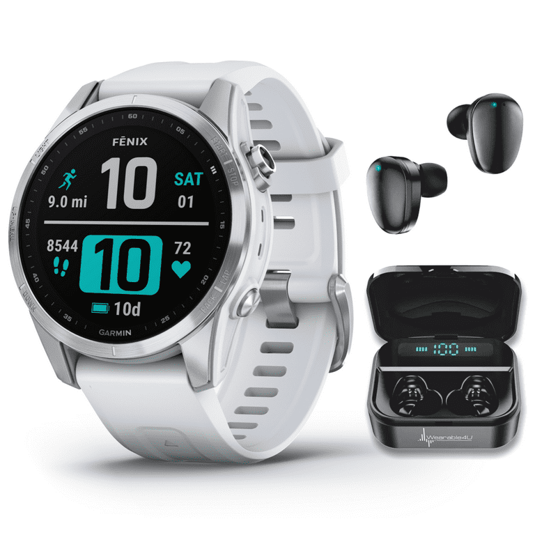 Garmin fēnix 7S Multisport GPS Smartwatch (Silver, Graphite Band) in the  Fitness Trackers department at