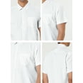 thumbnail image 6 of MODA NOVA Big & Tall Men's Short Sleeves Cotton Polka Dots Button up Shirt White Gray 38, 6 of 6