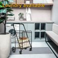 thumbnail image 5 of Siffler Folding Jumbo Shopping Cart with Swivel Wheels and Double Baskets, 396 LBS Capacity Heavy Duty Utility Carts for Laundry, Grocery, 5 of 9