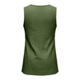 thumbnail image 4 of DHFJKG Women Linen Tank Top Summer Lightweight Casual Sleeveless Solid Color Flowy Hem V Neck Camisole Beach Clothes Stylish Tops, 4 of 5