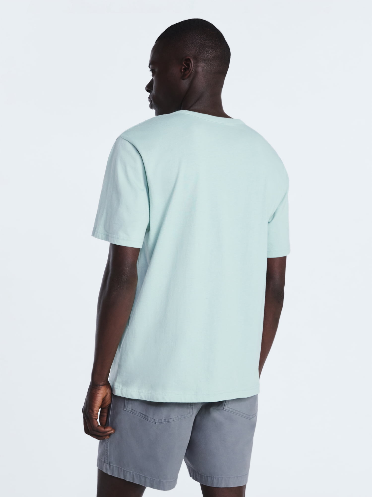 Free Assembly Men’s Everyday Cotton Tee with Short Sleeves, Sizes S-3XL