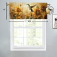 thumbnail image 4 of Hummingbirds Sunflowers Kitchen Valance Curtains Tropical Summer Flying Animal Wild Nature Theme Rod Pocket Valances for Bedroom Living Room Dining Room 54 by 18 in, 1 Panel, 4 of 6