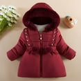 thumbnail image 2 of TEDOYE Toddler Girls Winter Coats Hooded Warm Down Jacket Stylish Winter Coats For Girls Birthday Wear, 3-4 Years, 2 of 5