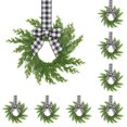 thumbnail image 2 of Small Artificial French Wreath with Bow Ribbon, Compact Lightweight Hanging Decorative Wreath for Door Wall and Home Indoor Christmas Decoration Hanging Ornament, 2 of 5