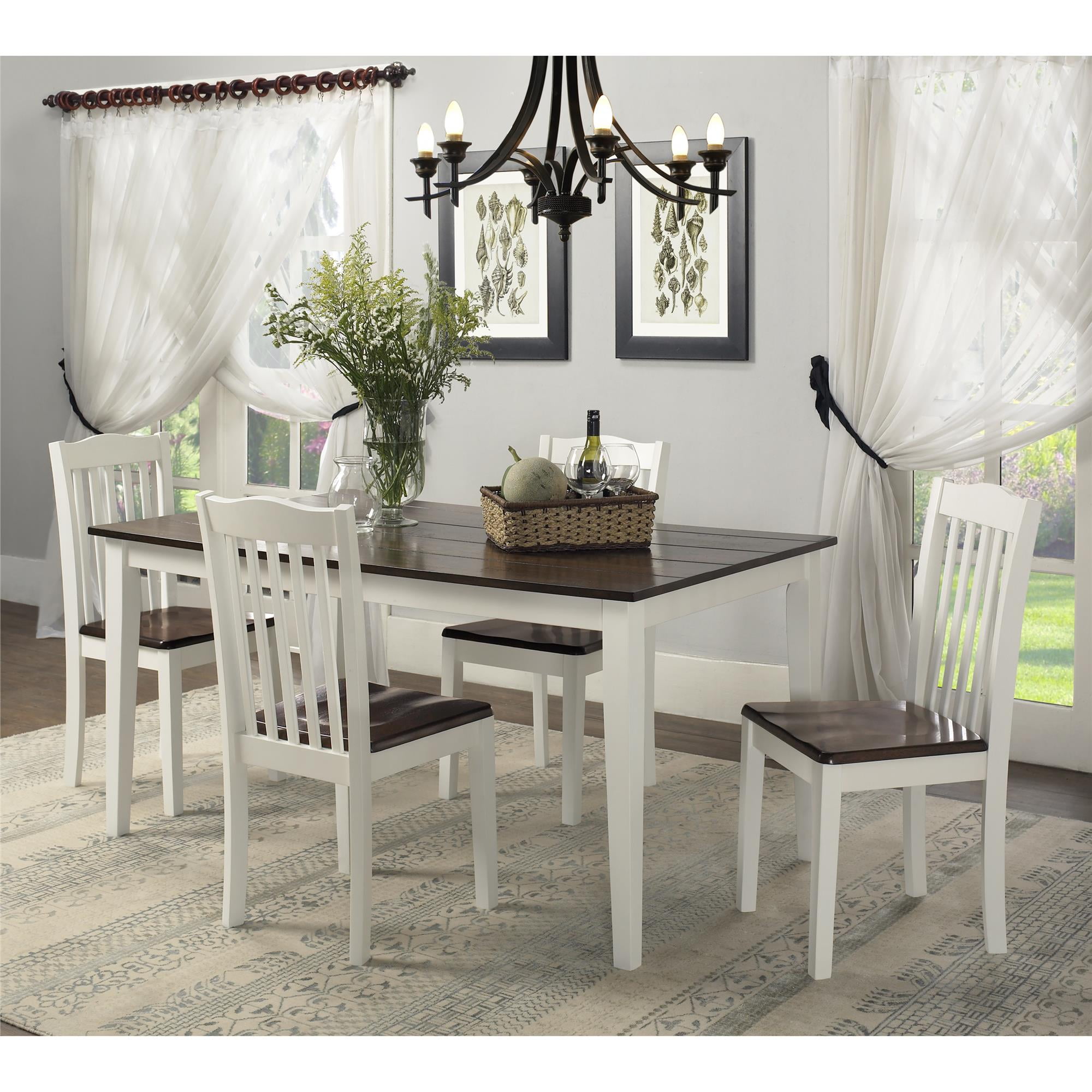 Dorel Living Shiloh 5 Piece Rustic Dining Set Walmart Com Walmart Com