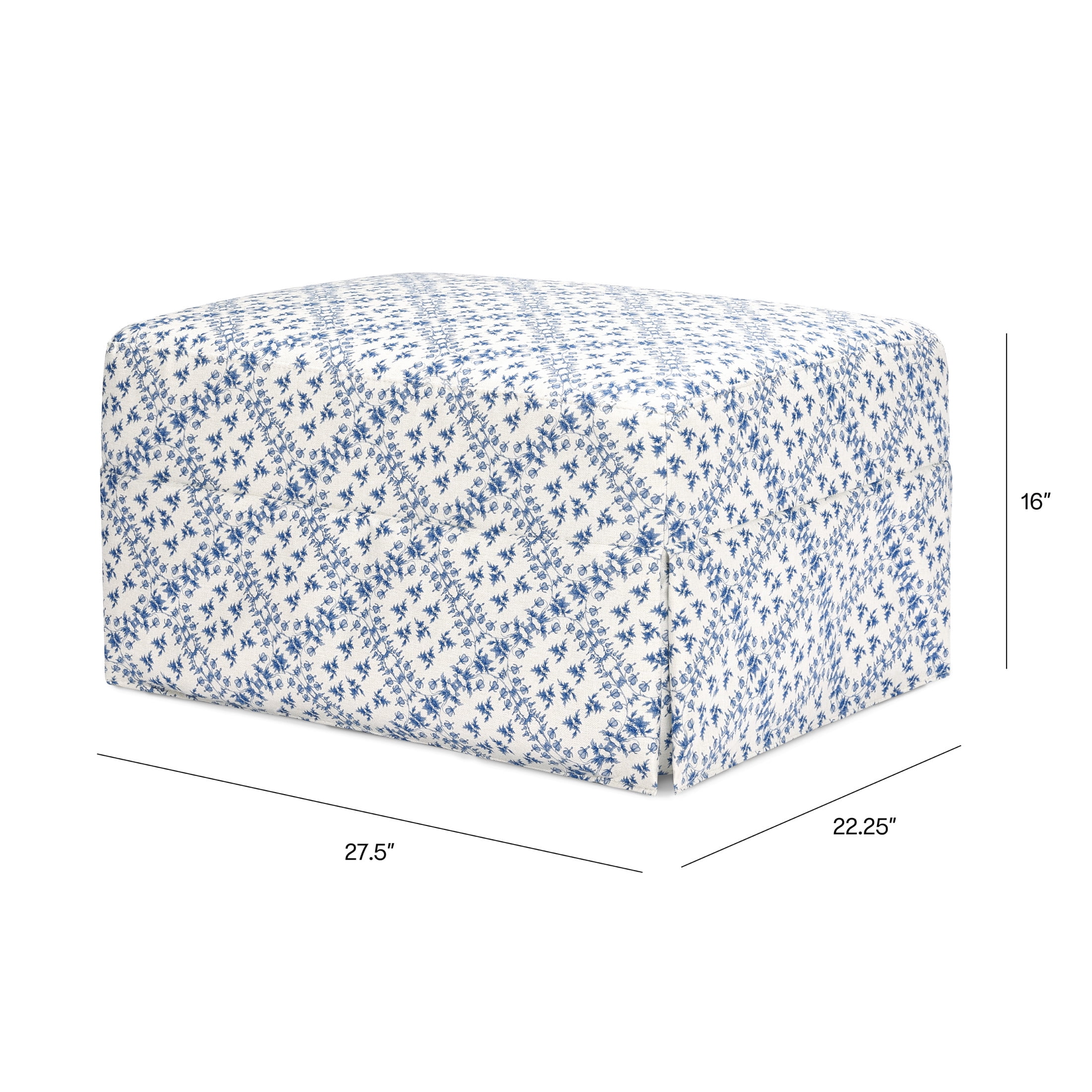 Namesake Sarah Flint x Namesake Crawford Gliding Ottoman in Eco-Performance Fabric | Water Repellent & Stain Resistant