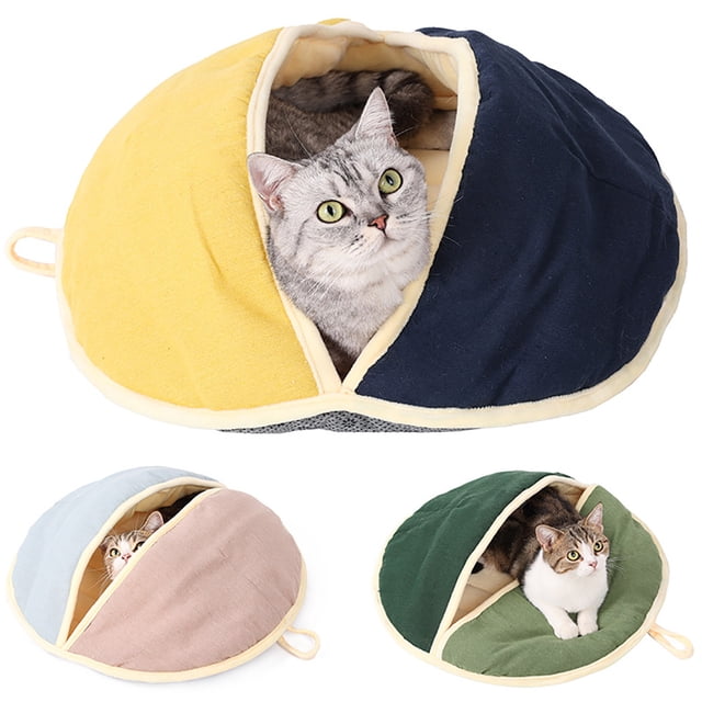 Sac de Couchage pour Chat Rond Antidérapant, Lit Suspendu pour Chat, Nid pour Animal, Cachette pour Chat d'Intérieur