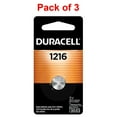 thumbnail image 2 of Duracell DL1216 3V Lithium Coin & Watch Battery - Long-Lasting Power & Reliable Performance - For Key Fob, Car Remote, Digital Cameras, Watches, Glucometers, Calculator - 10 Y Guarantee - Pack of 3, 2 of 9