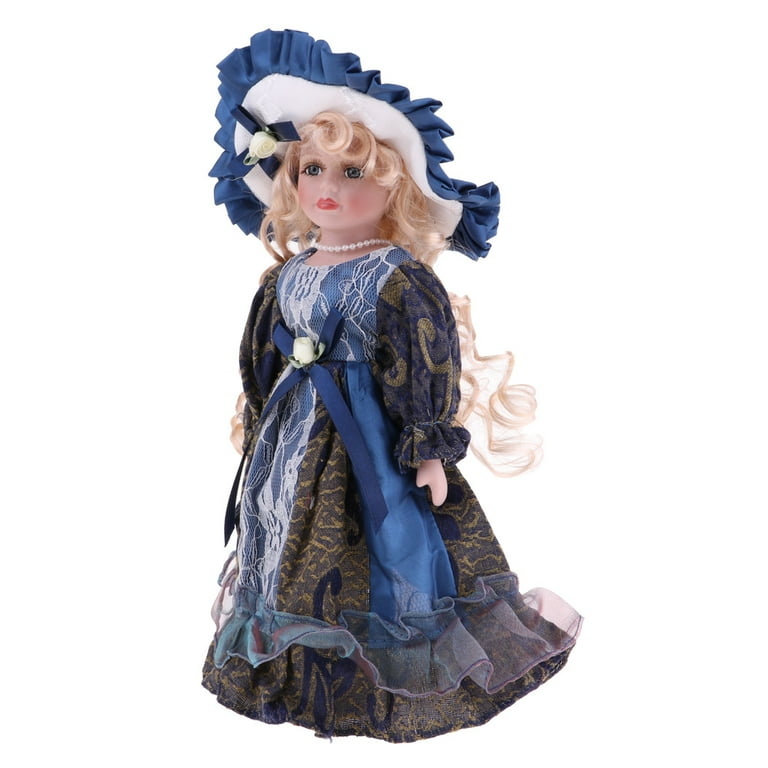 30cm Porcelain Doll Standing Collectible Doll Ceramics Girl
