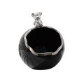 thumbnail image 4 of Bear Figurine Storage Box Bear Statue Key Holder Organizer Collection Animal Sculpture Trinket Storage Box for Office Table Party Decoration Black Silver Edge, 4 of 8