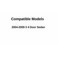 thumbnail image 2 of Passenger Right Side Rear Door Window Door Glass Compatible with Mazda 3 2004-2009 4 Door Sedan Models, 2 of 4